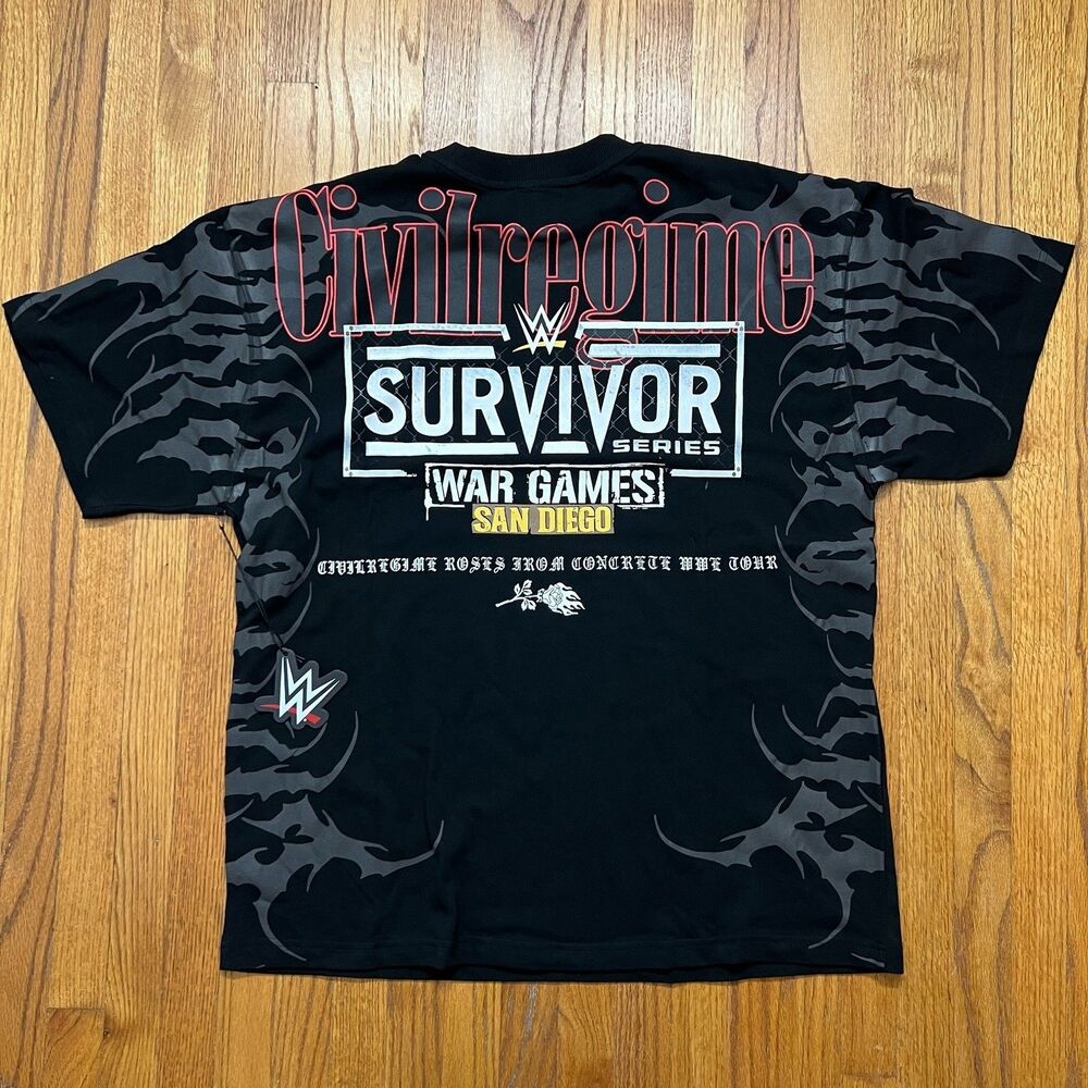 Size L - Civil Regime x WWE Survivor Series War Games San Diego Oversized Tshirt